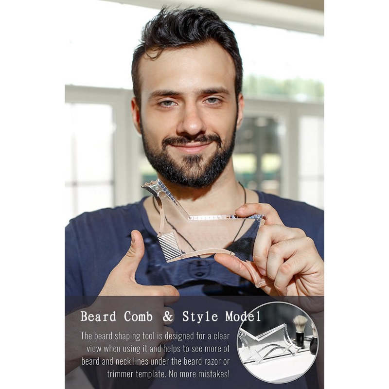 Men'S Grooming And Style - Beard Shaping Tool Mustache Styling Template