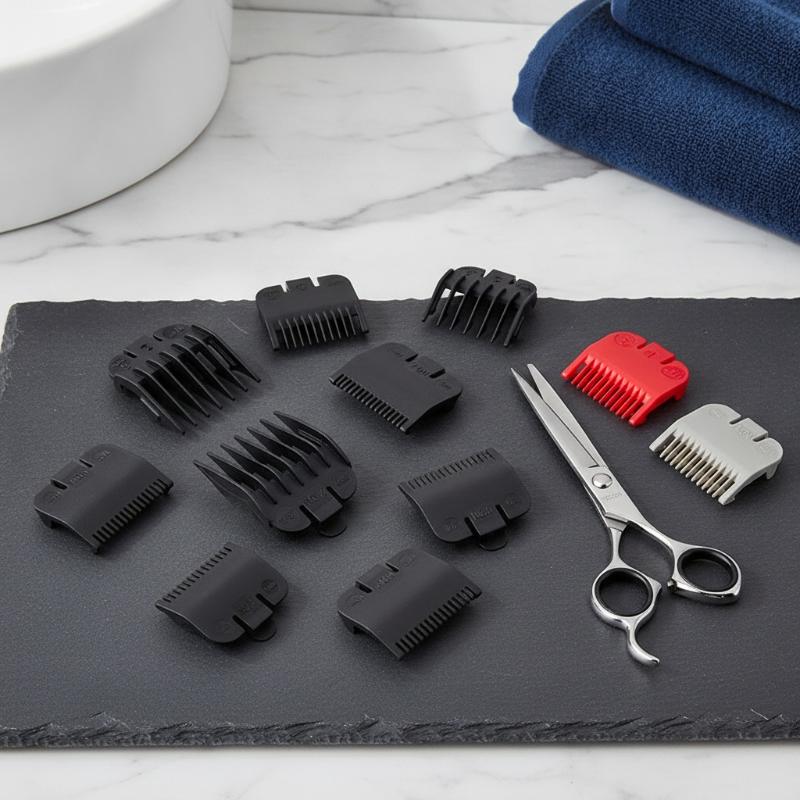 Men'S Grooming Scissors - Hair Clipper Limit Comb Set Trimmer