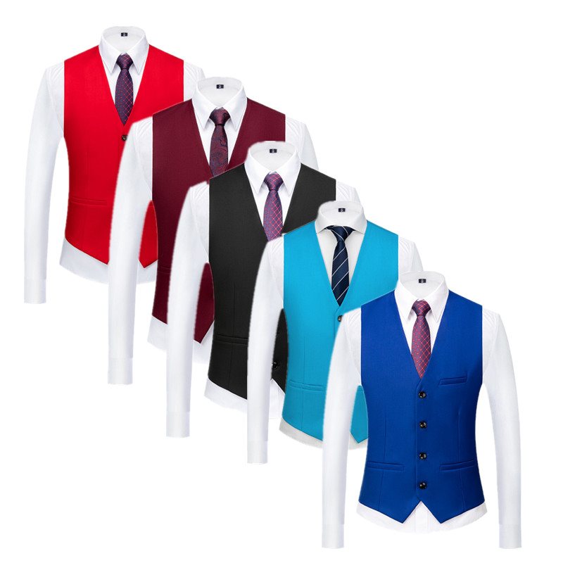 Pure Color Formal Suit Vest Bl - Men'S Grooming And Style review and price