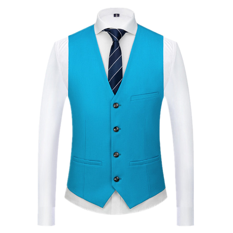 Pure Color Formal Suit Vest Bl - Men'S Grooming And Style review and price