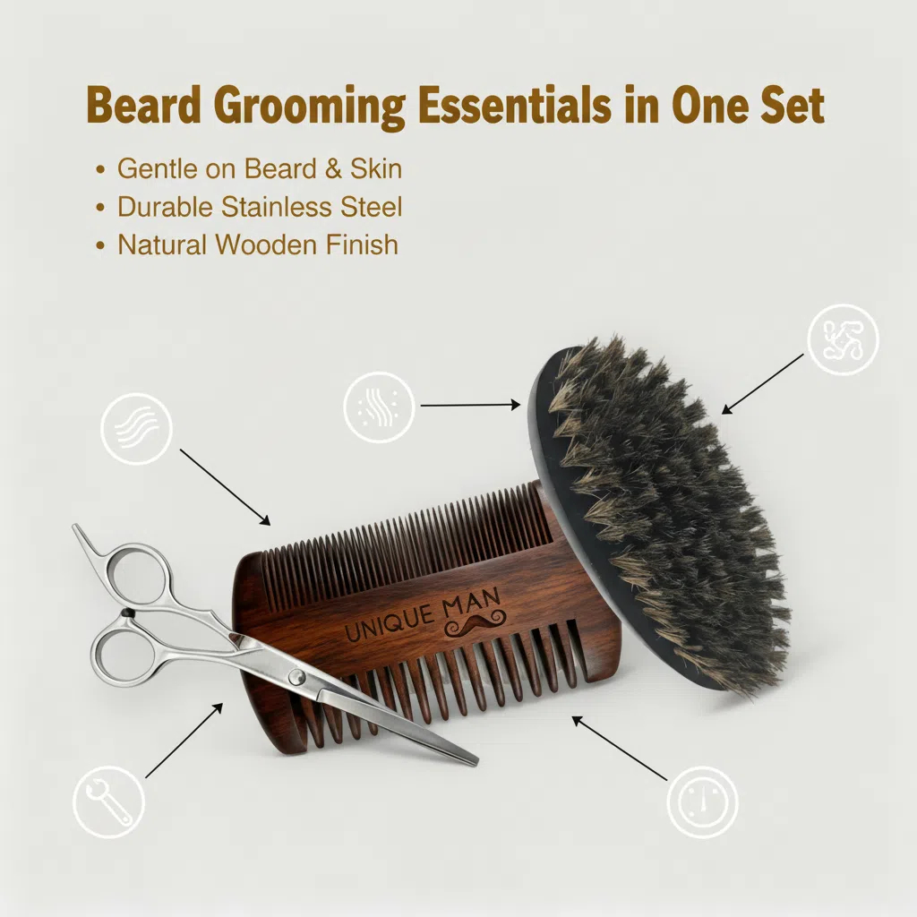 UNIQUE MAN Men's Beard Set, Bl - Men'S Grooming And Style review and price
